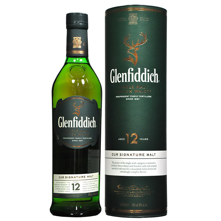 Glenfiddich 12 Year Old Single Malt Scotch Whisky 700mL