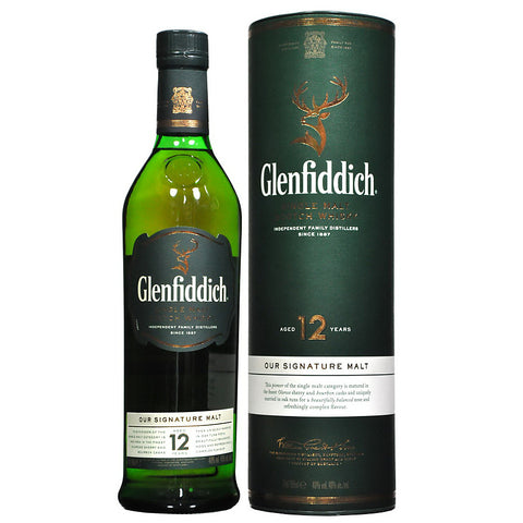 Glenfiddich 12 Year Old Single Malt Scotch Whisky 700mL