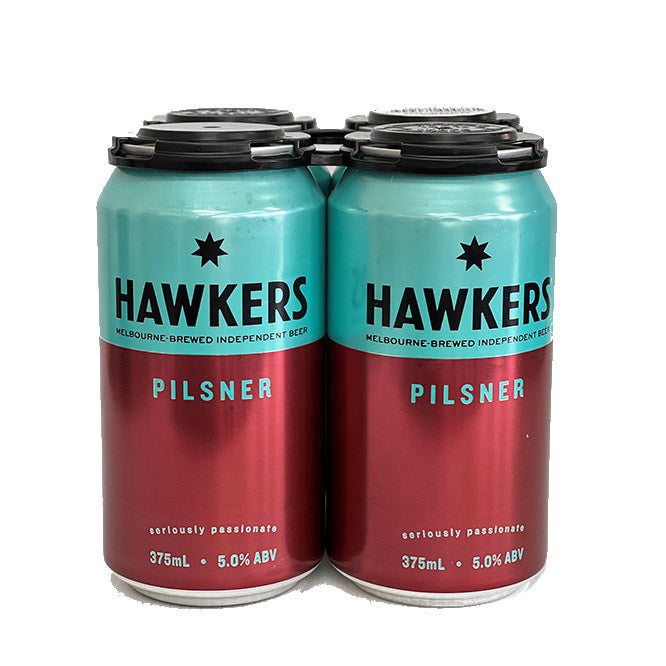 Hawkers Beer Pilsner Can 375ml 4 Pack